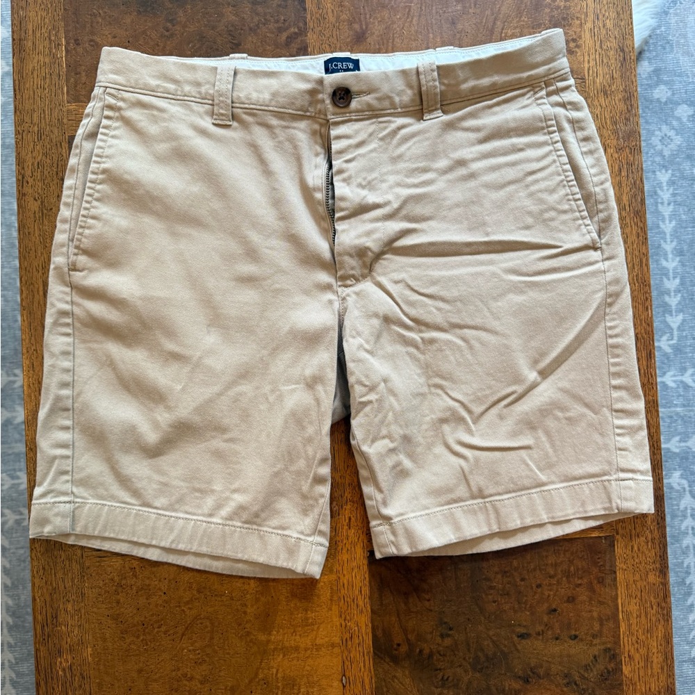 J. Crew Tan Flat Front Shorts